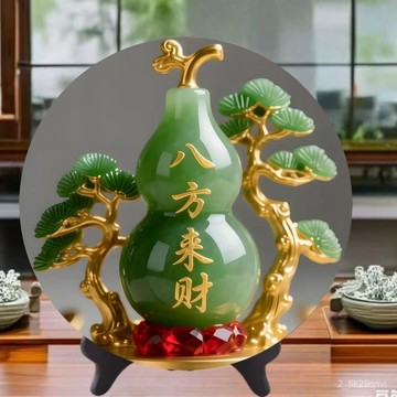 臺灣8H出🌈八方來財畵相框招財擺件家用旺宅轉運桌麵擺臺居家玄關擺臺 M90A
