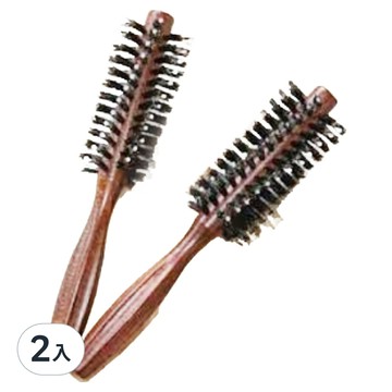 髮之逸 捲梳楊桃柄 舒適握柄 蓬鬆髮根 輕鬆打造多變造型  2入  紅木