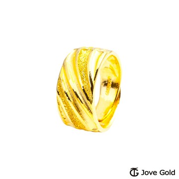 Jove Gold漾金飾 似水年華黃金男戒指(寬版)