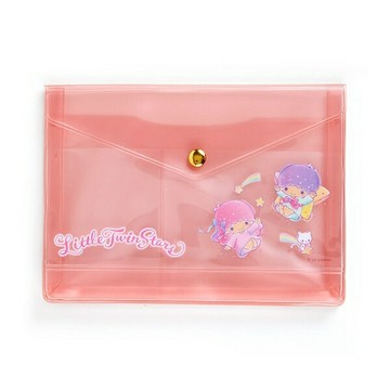 【震撼精品百貨】Little Twin Stars KiKi&LaLa_雙子星小天使~日本SANRIO三麗鷗雙子星A6果凍扣式手帳袋*20654