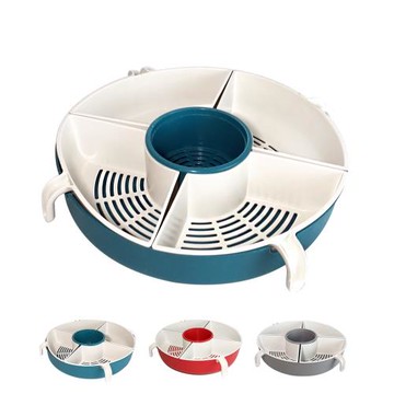 將將好餐廚 五格旋轉蔬果瀝水籃