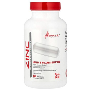 Metabolic Nutrition, 鋅，75 毫克，90 粒膠囊