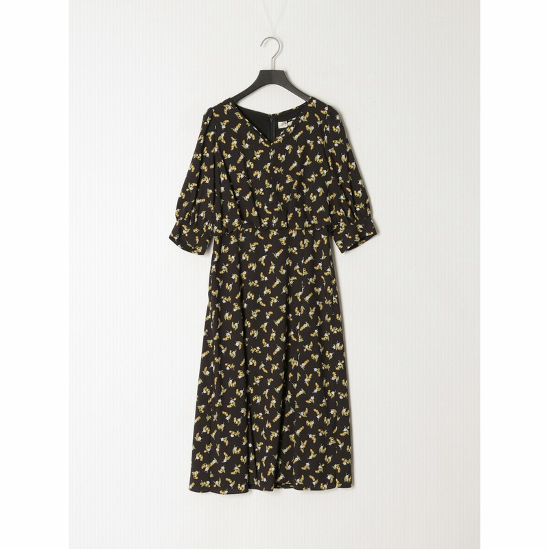 Supremelala スズランプリントマーメイドワンピース 193 P018 ブラック 通販 Lineポイント最大1 0 Get Lineショッピング