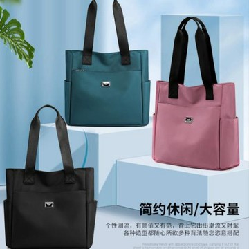 2025新款女士時尚托特包牛津布輕便帆布斜挎包百搭大容量手提包