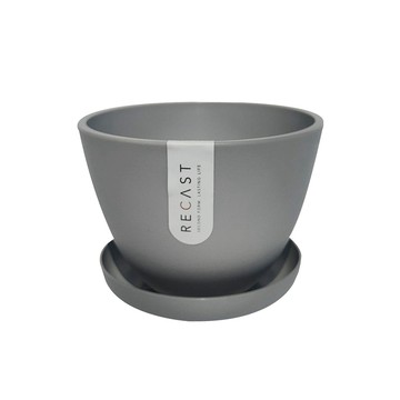 RECAST 碗盆 13cm 淺灰色 附底盤