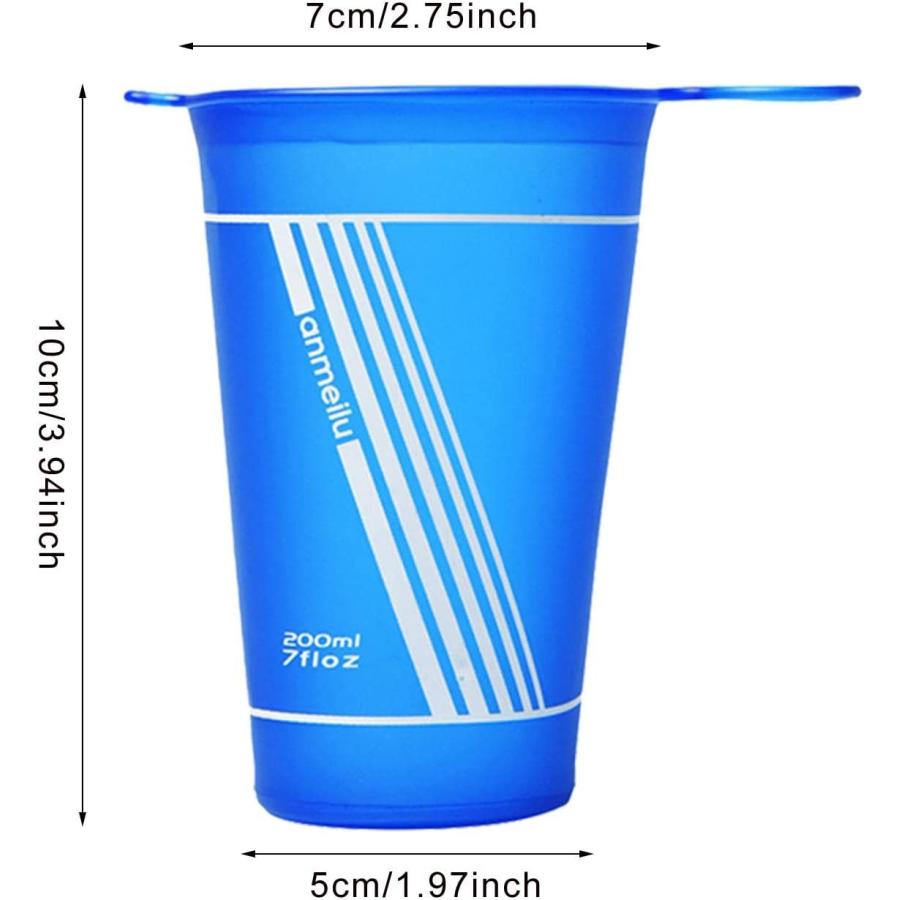 旅行用折りたたみカップ ２個セット 200ml スポーツ携帯コップ 超薄型折りたたみ式トラベルウォーターカップ 歯磨きコップ スペースの節約