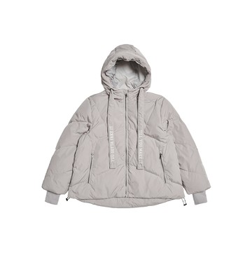 ★熱銷到貨★與暖隨行壓格羽絨外套(灰卡其)-女