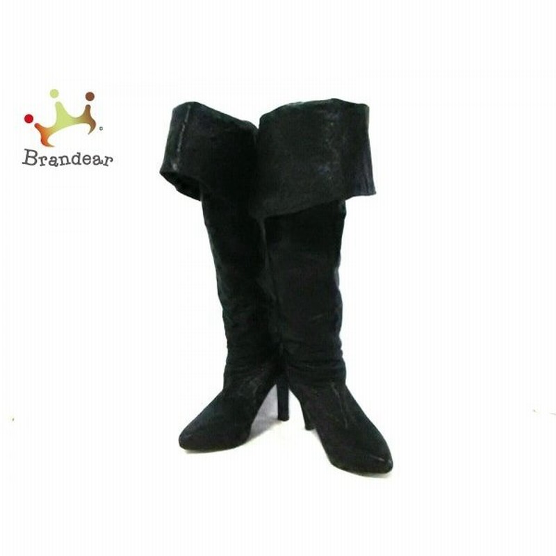 ジルスチュアート Jill Stuart ブーツ 23 5 レディース 黒 ニーハイ 編み上げ レザー スペシャル特価 1114 通販 Lineポイント最大0 5 Get Lineショッピング