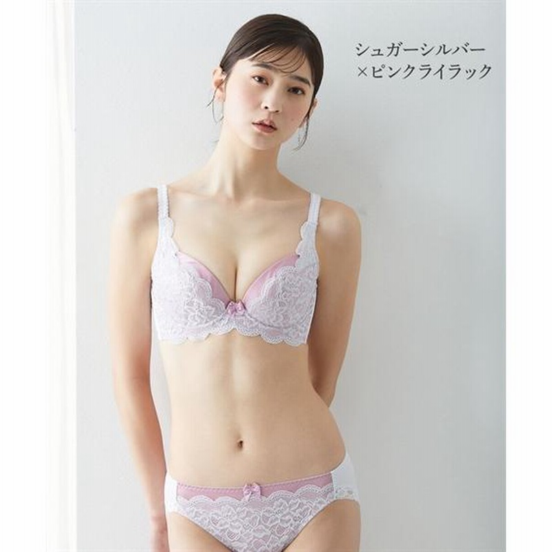 ブラショーツセット 脇高 編レース ブラジャー ショーツ セット