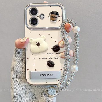 適用蘋果16新款手機殼卡通帶掛繩15pro硅膠全包鏡頭防摔14pormax時尚女iphone13的保護套12高級感11網紅pro央