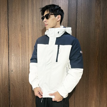 美國百分百【全新真品】Tommy Hilfiger 外套 連帽 男款 TH 保暖 防寒 logo 夾克 白色 CE85