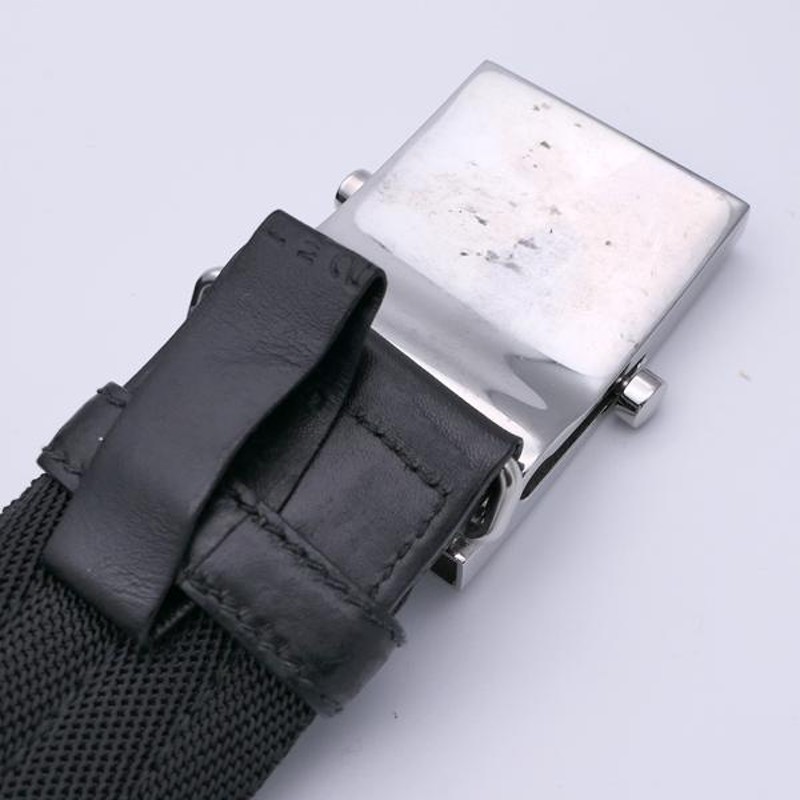 PRADA プラダ ADJUSTABLE FIT BELT 2CN003 NERO 黒 ロゴバックル ...