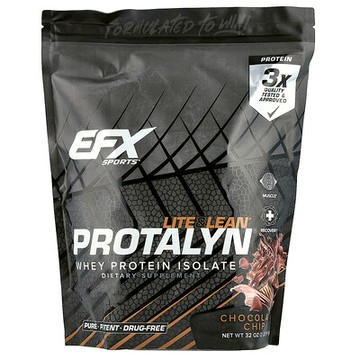 EFX Sports, Protalyn® 分離乳清蛋白，巧克力碎，2 磅（907 克）