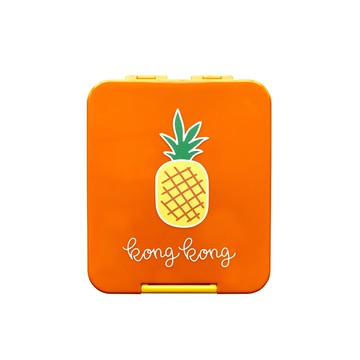Kongkong 卡通圖案便當盒 14.5x18公分  橘色  1個