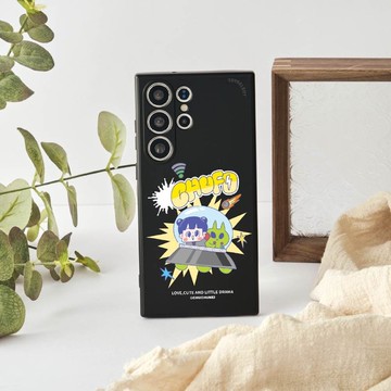 啾啾妹外星大爆炸純色矽膠SAMSUNG手機殼