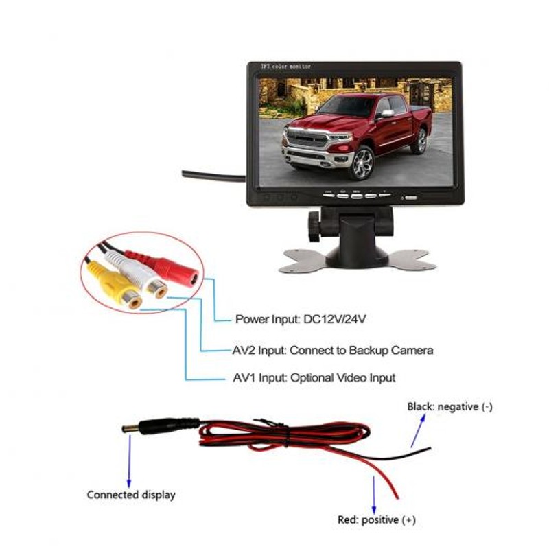 モニター トラック HD LCD AV リア ビュー モールディング バス