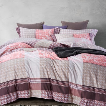 FOCA 吸濕排汗天絲 3件式床包枕套組  床包＋ 兩用被套 + 枕套1個  單人  安娜蘇粉