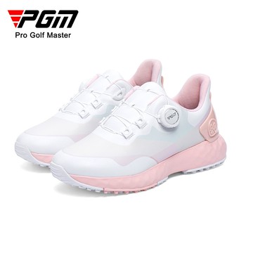 PGM 高爾夫球鞋女士防水鞋子旋鈕鞋帶運動鞋防側滑鞋釘golf球鞋 XZ34
