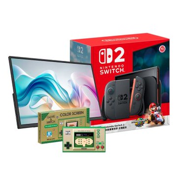 【預購】Switch 2 瑪利歐世界同捆主機+MSI PRO MP165 E6 攜帶型顯示器+Game & Watch 薩爾達傳說(贈NS2保貼)
