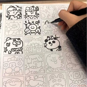 桃園出貨✨稿小紅書同款控筆畫圖稿上班上學無聊偷懶解壓描畫練習臨摹圖紙稿