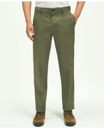 Brooks Brothers Men's Regular Fit Stretch Cotton Advantage Chino Pants | Dark Green | Size 30 32