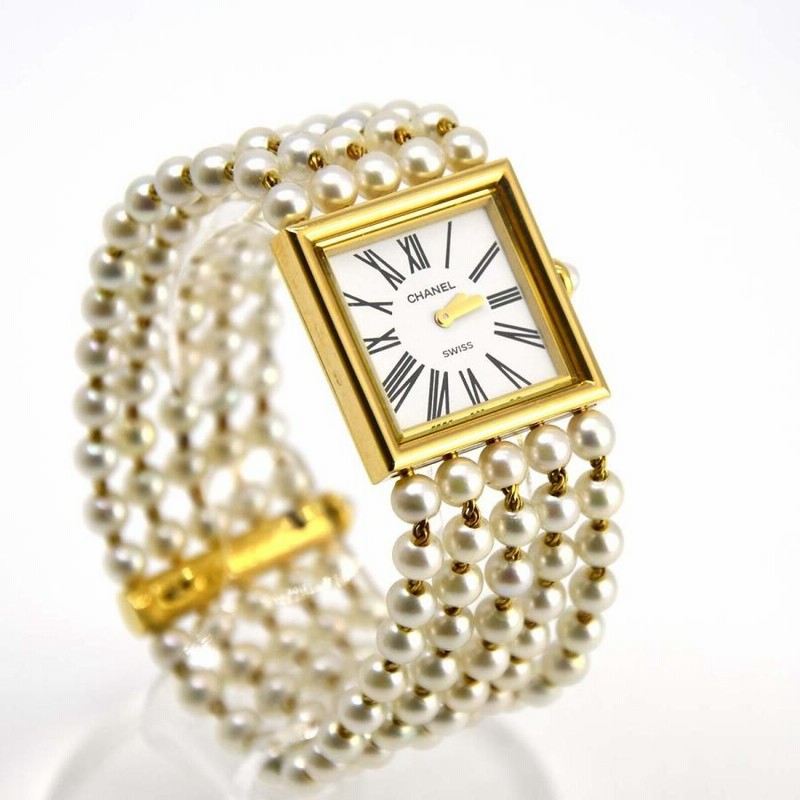 質屋 腕時計 CHANEL シャネル マドモアゼル パール 18K 750