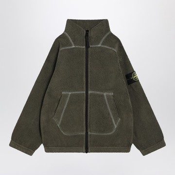 Military green terry cloth sweatshirt
