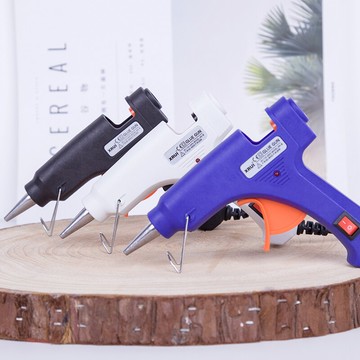 20W 小型熱熔膠槍 帶開關 插頭款 熱融槍 7mm膠條 DIY 手作 修復 黏著【BlueCat】【RG0851】