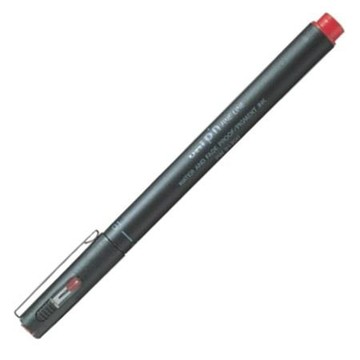 三菱uni代針筆PIN01-200/紅/0.1mm