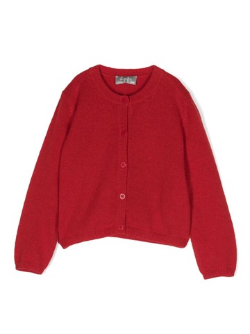 Il Gufo - virgin wool cardigan - kids - Virgin Wool - 6 - Red