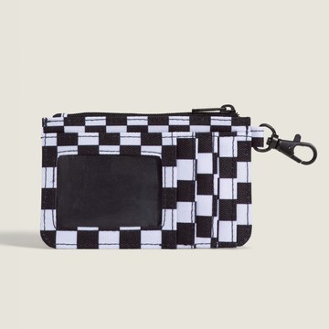 Off The Wall 黑白色棋盤格拉鍊卡夾