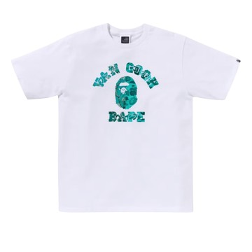 BAPE X VAN GOGH MUSEUM COLLEGE TEE WHITE