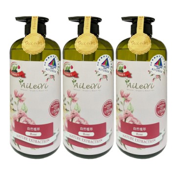AiLeiYi洋甘菊潤膚沐浴精-玫瑰花香1000ml*3瓶