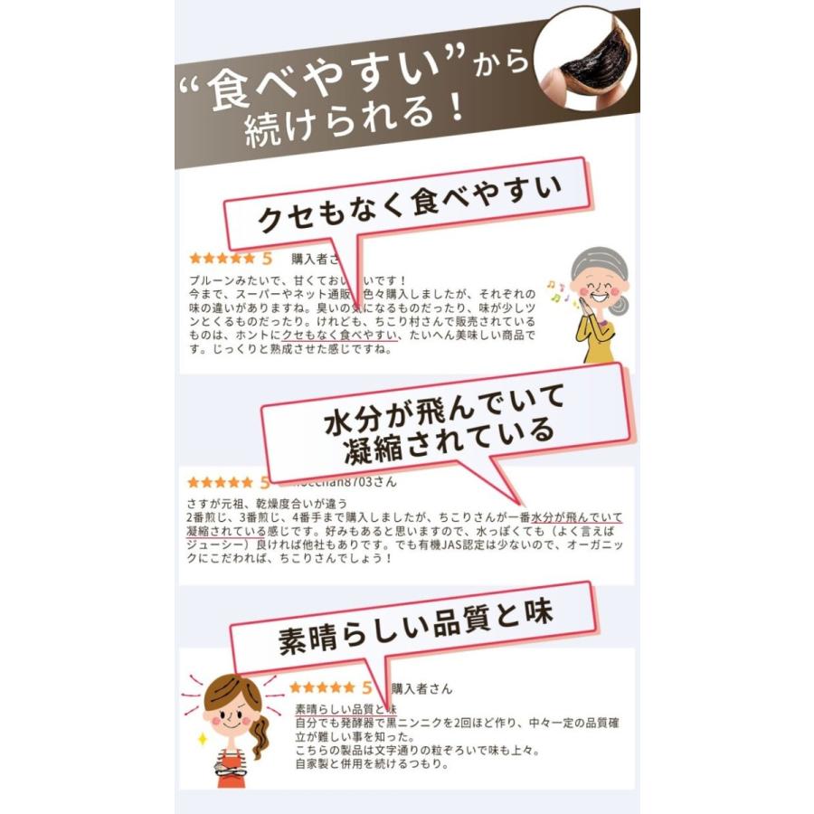 黒にんにく ちこり村 30g × 4袋 送料無料 人気 発酵黒にんにく 黒大蒜 有機栽培 オーガニック メール便