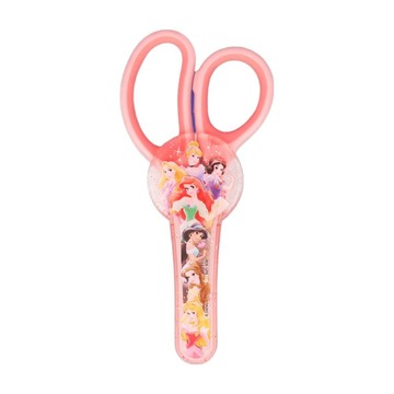 Sun-star 兒童專用剪刀 柔軟握柄 不易沾黏 配有專用保護殼  迪士尼公主 粉色  1個