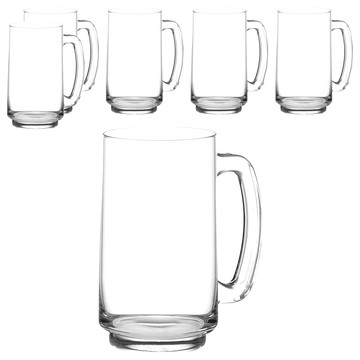 Ocean Glass Playboy 附柄啤酒杯 357ml 透明  72 x 141mm  6個