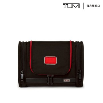 TUMI ALPHA 掛式盥洗包 - 黑/紅