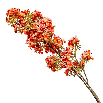 FLORAL M 仿真花 初戀悸動丁香花  復古橘紅  1個