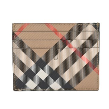 BURBERRY 新款經典格紋長版卡片夾(沙色)