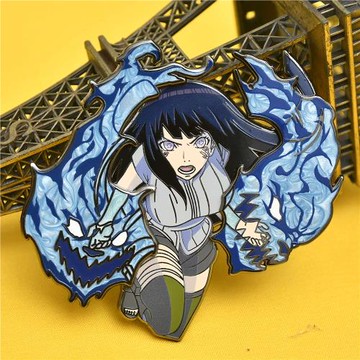 火影忍者日向雛田金屬徽章ins胸針別針飾品動漫周邊背包配飾