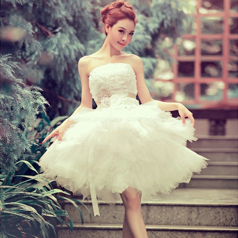 ワンピース 白 キャバ ウェディングドレス ミニ 花嫁ドレス パーティードレス イブニングドレス ミニドレス 披露宴 演奏会 大人気 通販 Lineポイント最大0 5 Get Lineショッピング