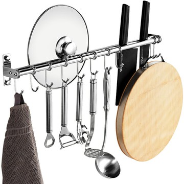 304不銹鋼廚房掛鉤架 免打孔壁掛式掛架置物架收納架刀架用品刀具