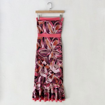 訂製系列-翻領平口配色魚尾裙(粉)