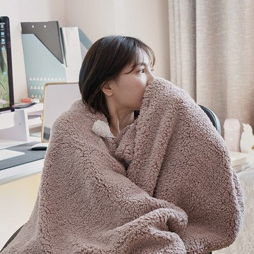 毯子 可穿式懶人披肩披風毯 冬季加厚保暖單人可以穿的羊羔絨毯子【不二雜貨】