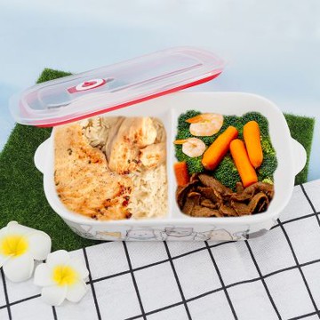 KIYODO陶瓷保鮮餐盒-2格-2入組