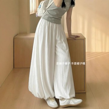 ✨精選好物✨花苞裙褲女 春夏新款長褲  高腰寬鬆長褲  顯瘦垂感燈籠褲   小個子休閒裙褲  夏天薄款裙褲