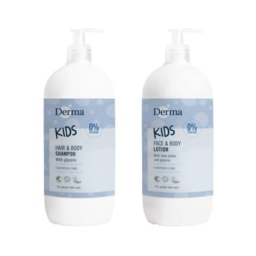 丹麥 Derma Kids純淨兒童系列(洗髮沐浴露/舒緩護膚乳500ML)多款可選