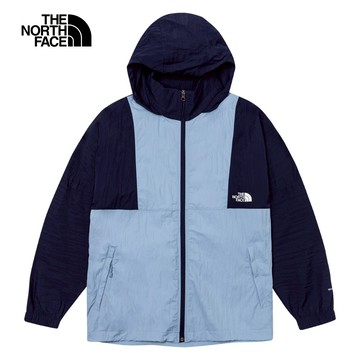 【官網獨家】The North Face北面男款UPF藍色防風防潑水防曬防風外套｜7WDMUXI