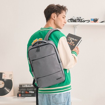 【OUTDOOR】極簡風尚-15.6吋電腦後背包-灰色 OD225010GY