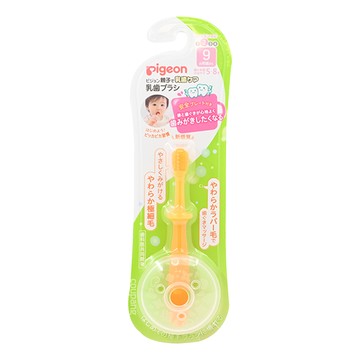 pigeon 貝親 第二階段學習牙刷 9個月以上  橘色  1支  1入